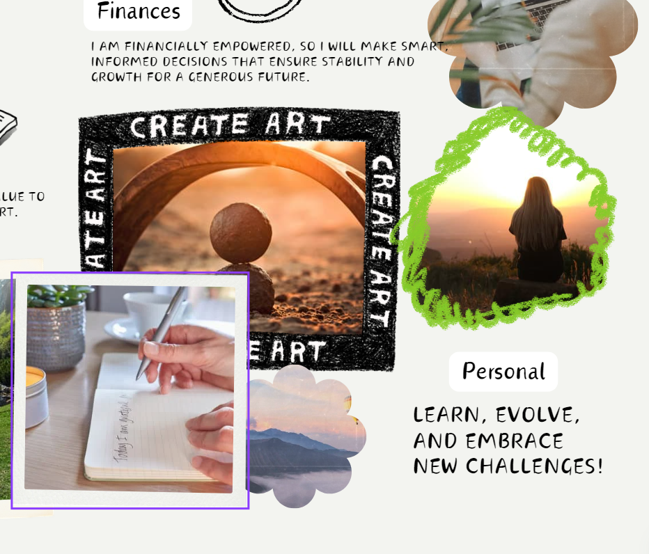 Vision board images and links